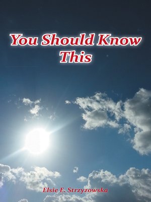cover image of You Should Know This